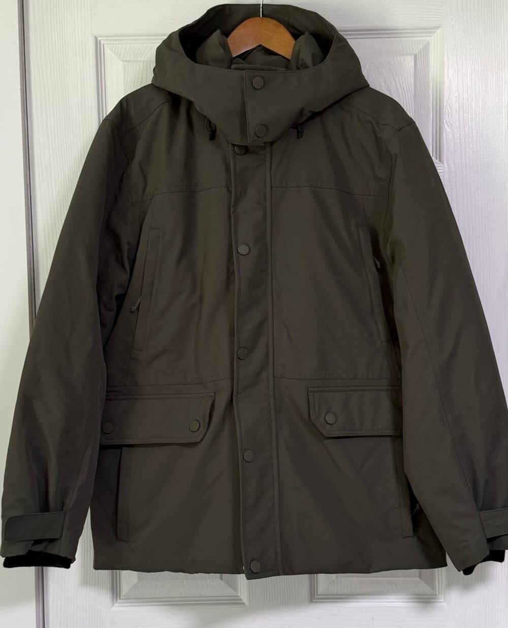 Lands' End Men's Green Down Feather Insulated Coat Jacket Size Medium 38-40